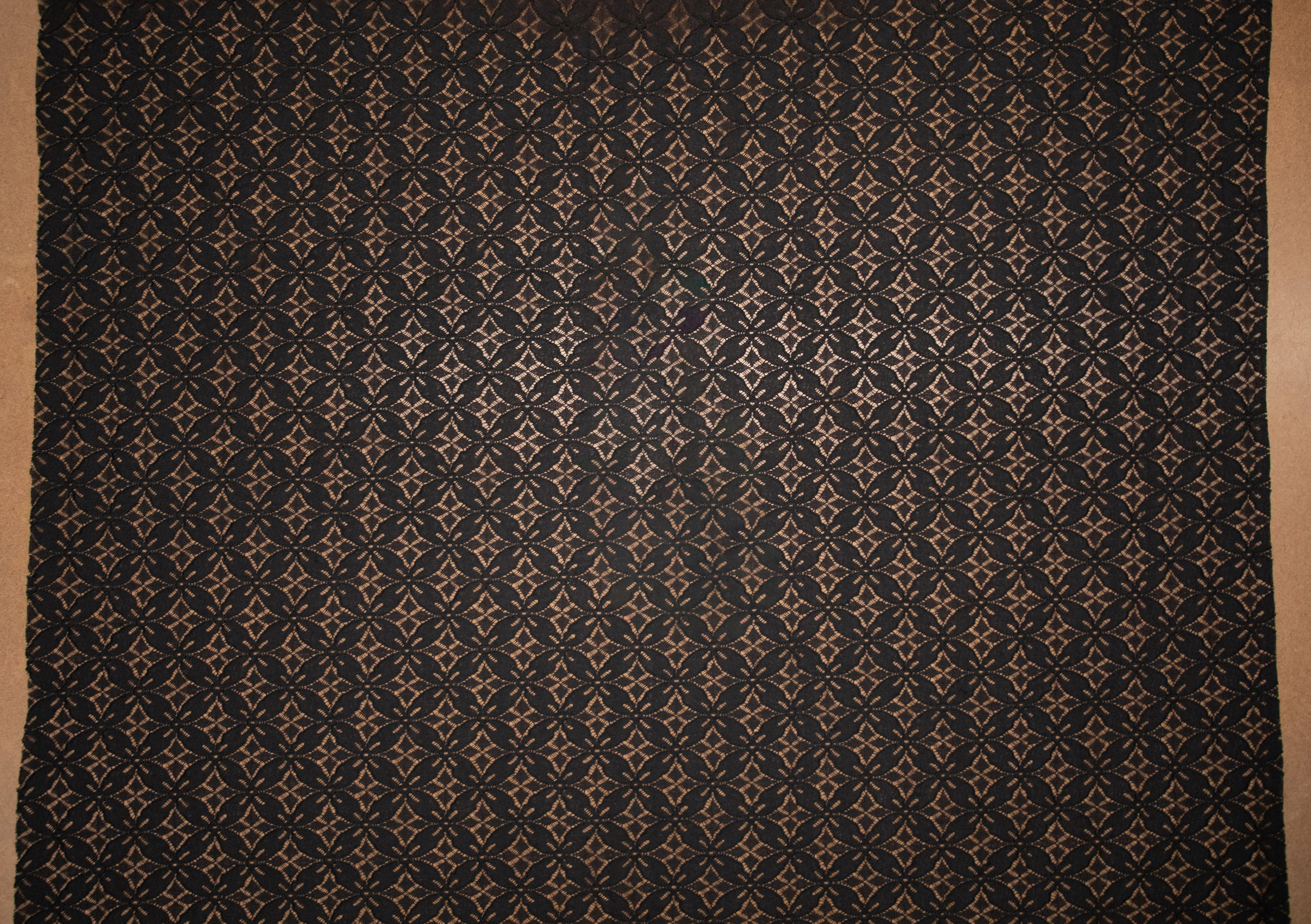 Abstract Stretch Lace in Black, Made in France - Image 4