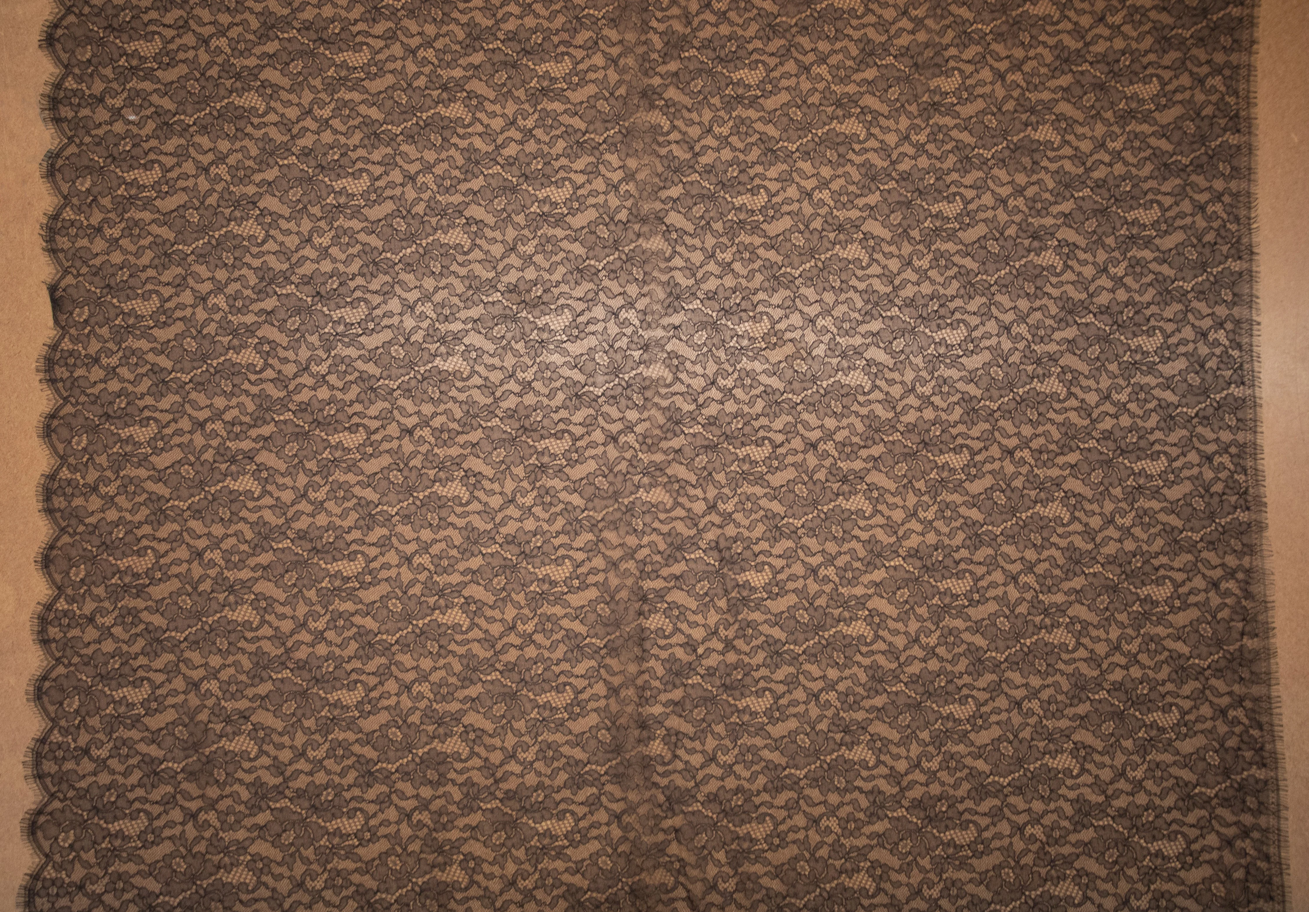 Chantilly Lace in Black, Made in France - Image 3