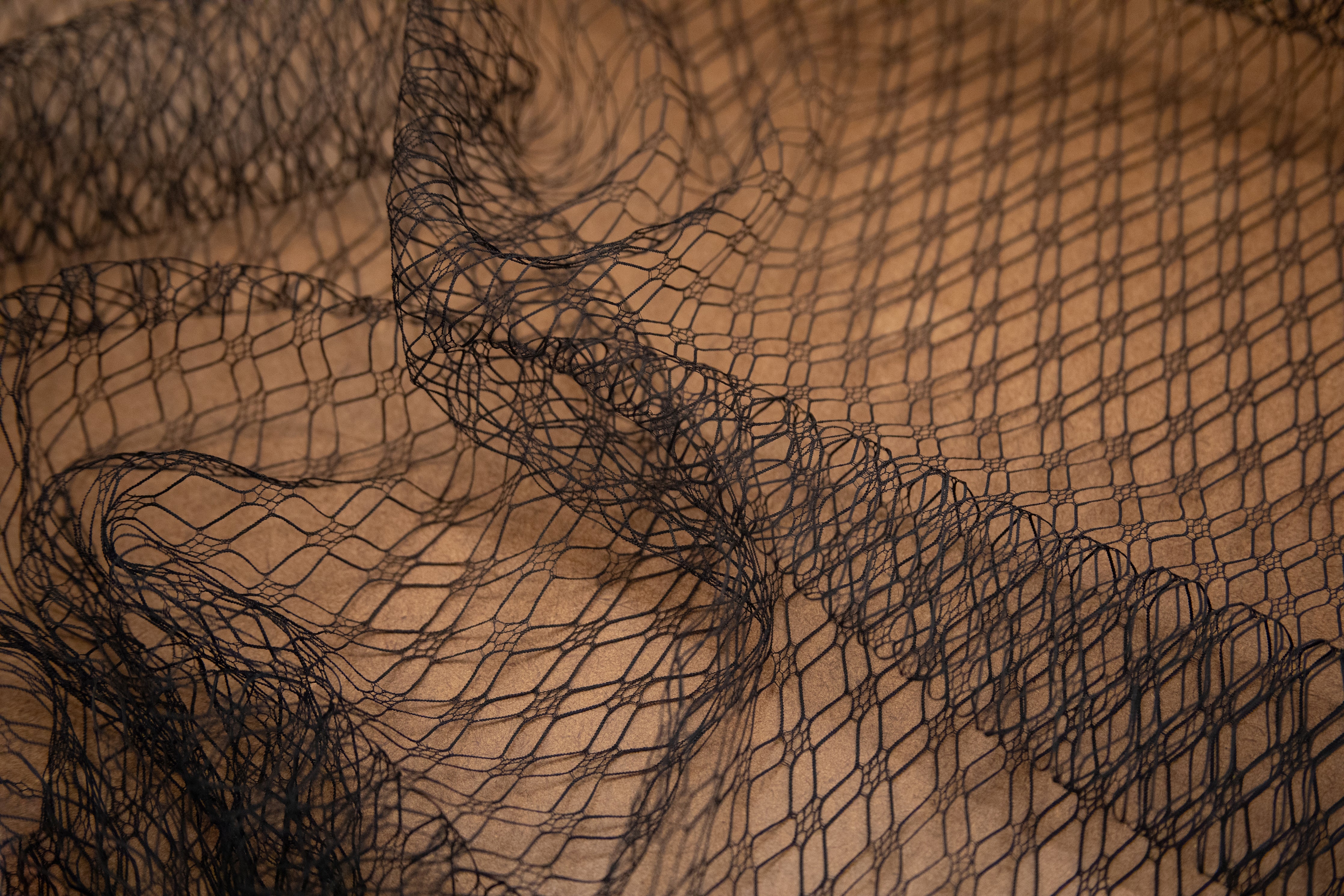 Abstract Lace in Black, Made in France - Image 3