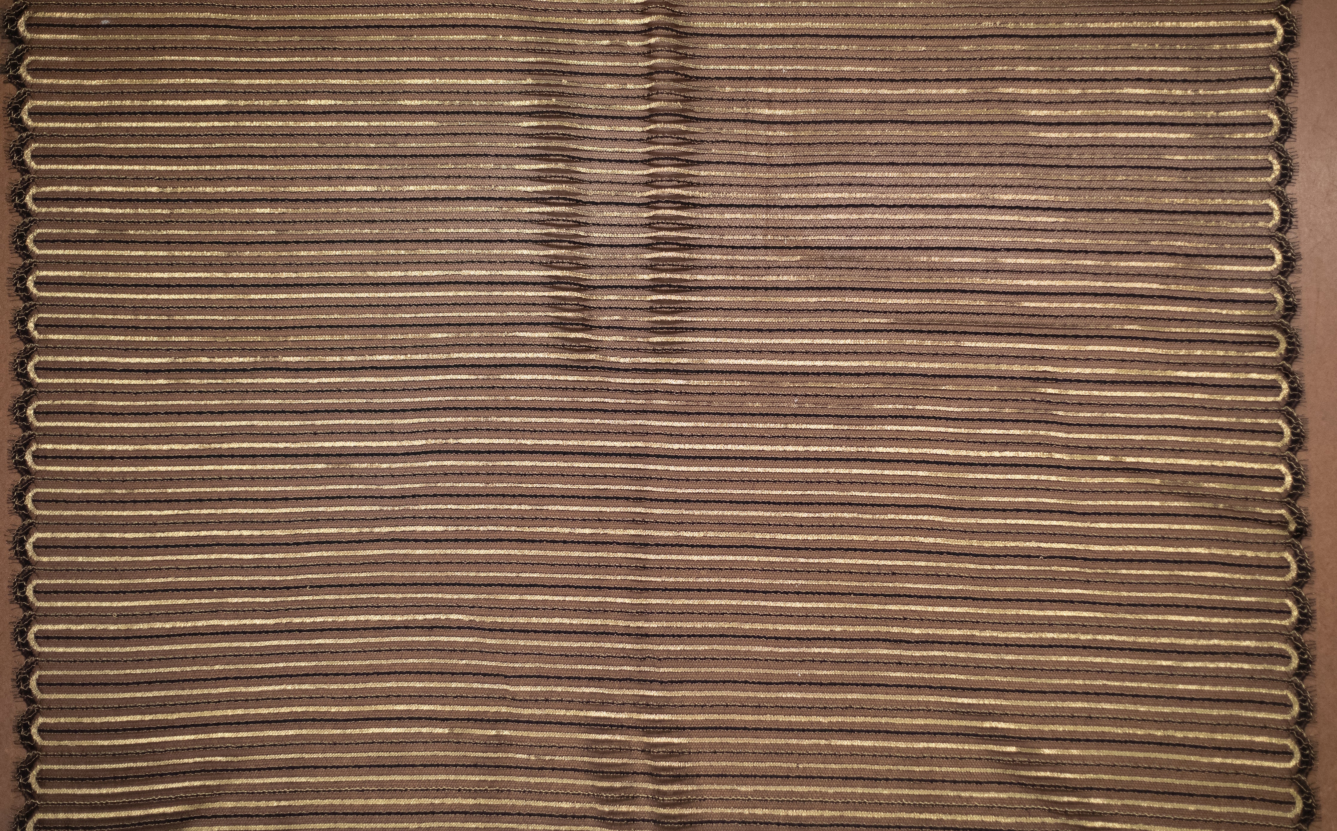 Abstract Lace in Black/Gold Metallic, Made in France - Image 3