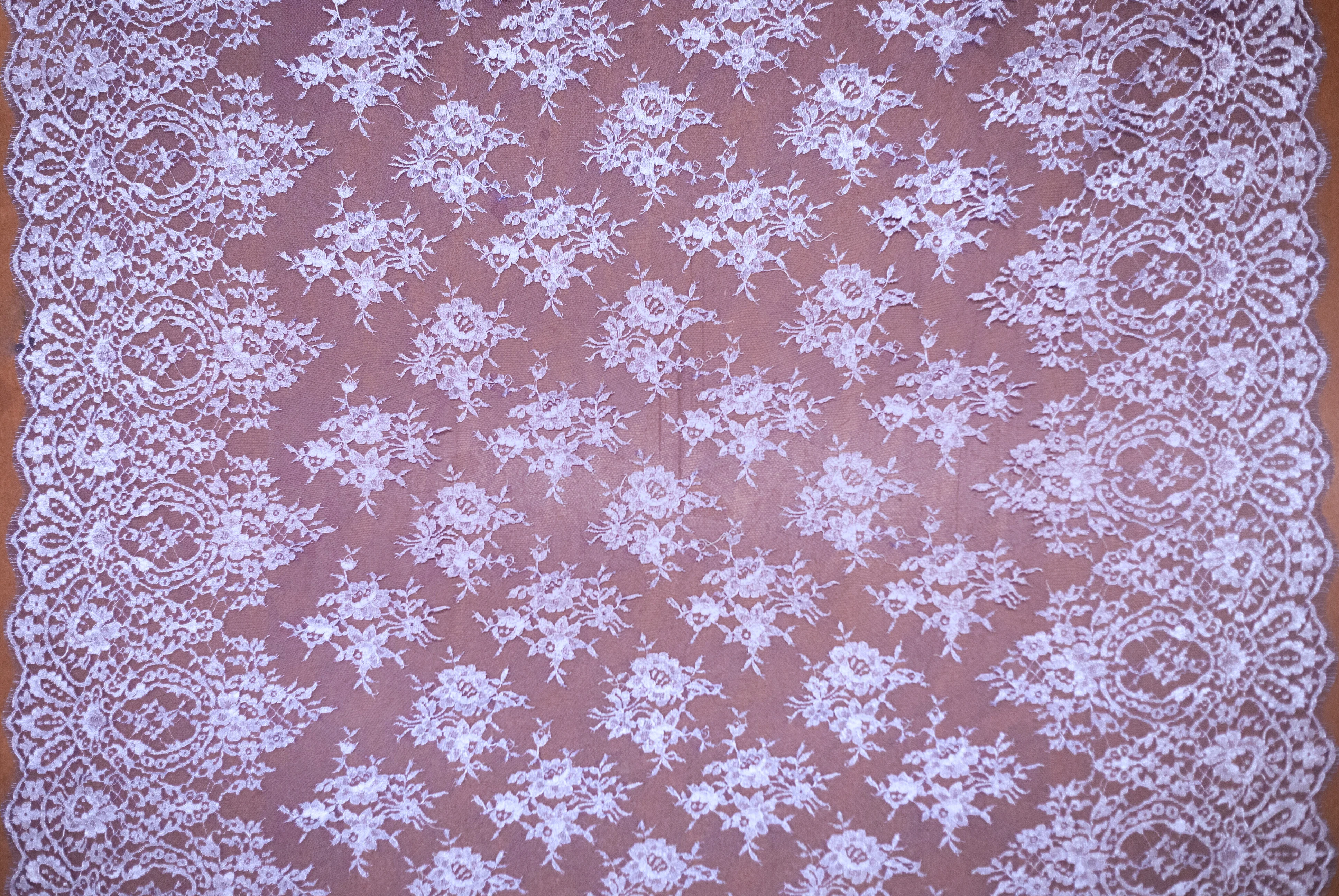 Floral Lace in Royal Blue Metallic, Made in France - Image 4