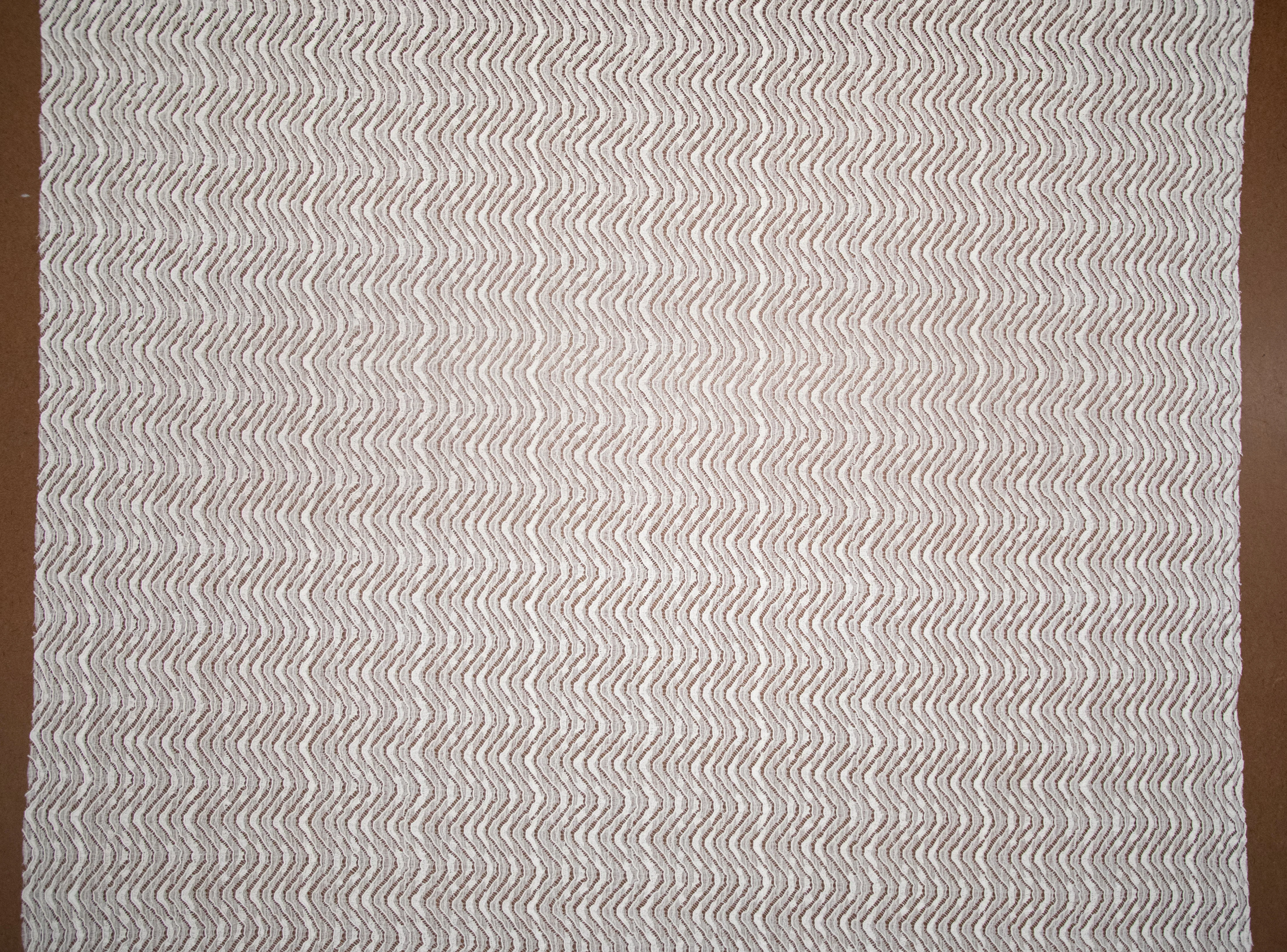 Abstract Stretch Lace in Off-White, Made in France - Image 4