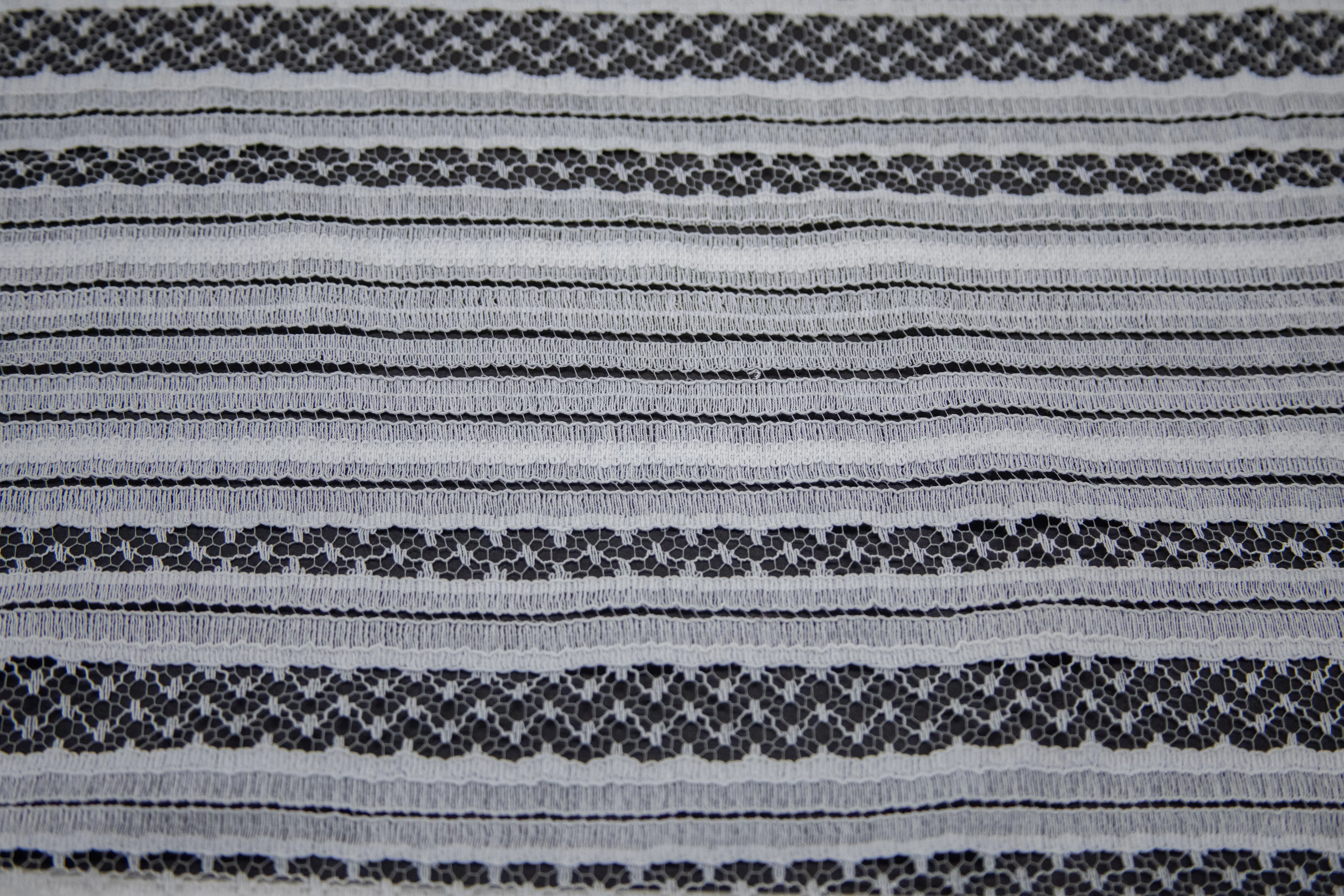 Abstract Cotton lace in Off-White, Made in France - Image 3