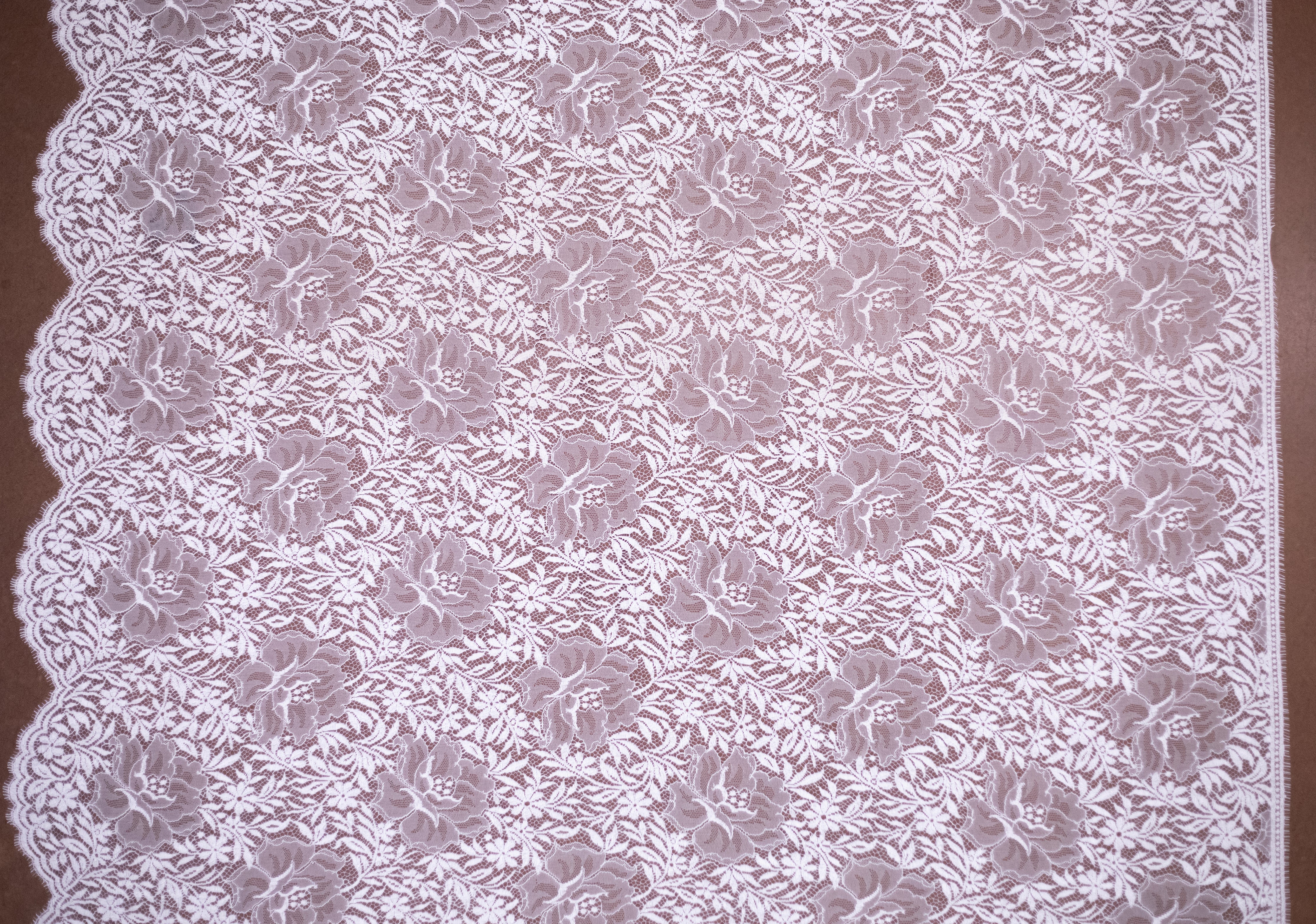 Floral Lace in Off-White, Made in France - Image 4